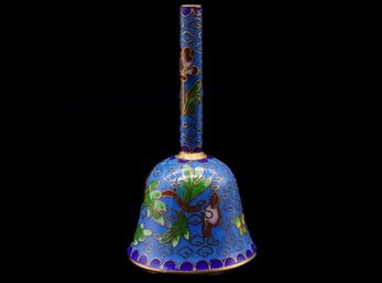 Cloisonne Bell With Small Purple Jadeite Ball