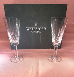 Pair Of Waterford Lismore Champagne Flutes