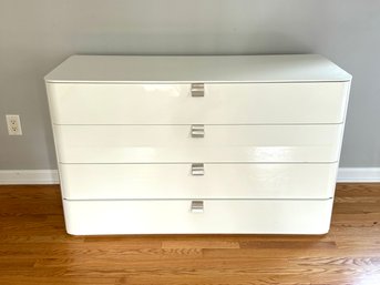 White Lacquer Chest Of Drawers ( 1 Of 2)