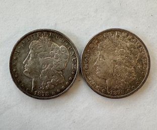 1878 & 1878 S Morgan Silver Dollars