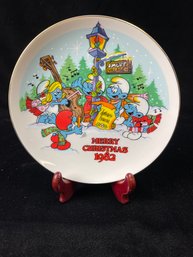 Smurf Christmas Collectable First Of An Annual Limited Edition 1982 The Smurfs Carolers Plate
