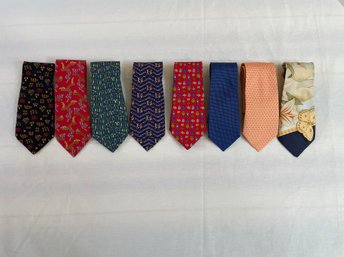 Lot Of 8 Salvatore Ferragamo Ties