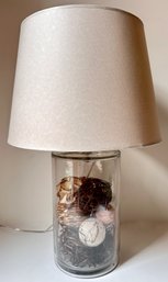 New With Tags Glass Table Lamp Terrarium,  Changeable Inner Decor From Pas-Par-Tou Boutique, Retailed $225