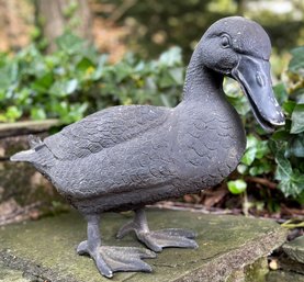 A Vintage Cast Aluminum Garden Duck