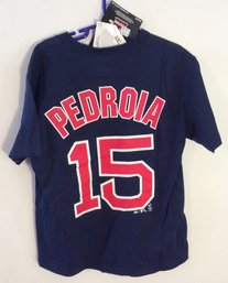 Majestic Boston Red Sox Dustin Pedroia T-Shirt Size Youth Small