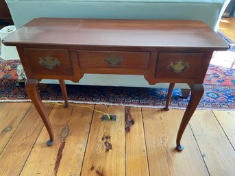 Antique Queen Anne Cherry Lowboy Table Desk