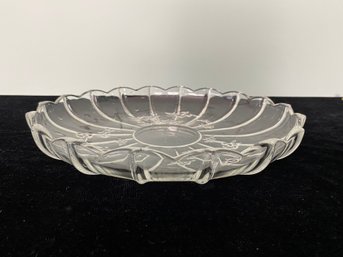 Floral Glass Platter