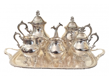 Vintage Silver-plate On Copper Birmingham Silver Company Tea Set