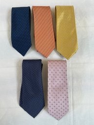 3 Charvet And 2 Brioni Ties