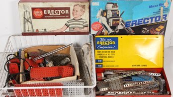 AMAZING VINTAGE GROUP OF ERECTOR SETS