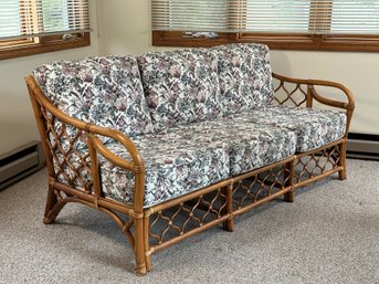 A Fabulous Vintage Rattan Sofa