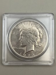 1922 Silver Peace Dollar In Plastic Case