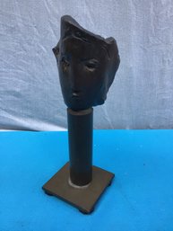 Black Alabaster? Head/mask Sculpture