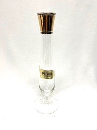 Genuine Vintage Dorothy Thorpe 18 KT Gold Banded Bud Vase