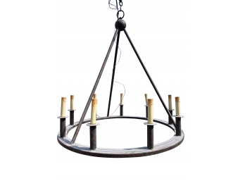 A Curry And Company Iron Chandelier - 9 Light