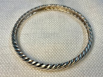 Vintage Hidalgo Sterling Rope Bangle (39.31 G)