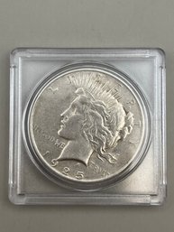 1925 Silver Peace Dollar In Plastic Case