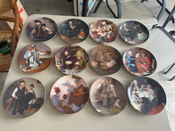 Group Of Norman Rockwell Collectible Plates