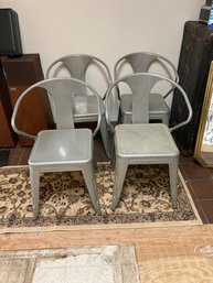 4 Stackable Metal Chair