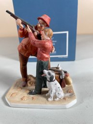 Vintage Norman Rockwell Limited Edition 'Careful Aim' Gorham Figurine