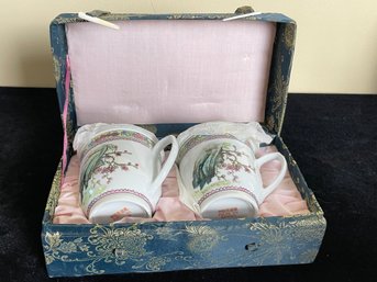 Boxed Set Of Porcelain Chinese Tea Cups