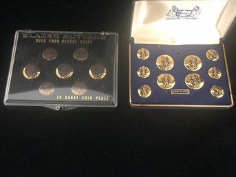 Vintage Various Branded Gold Plated Blazer Buttons