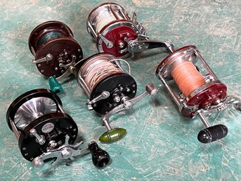 Vintage Fishing Reels By Penn, Montgomery Ward, And More