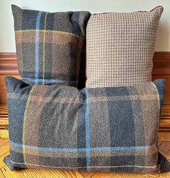 3 New Throw Pillows: Houndstooth & Plaid