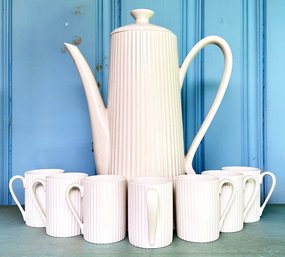 A Large Ceramic Tea Or Coffee Pot