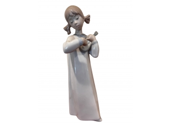 Lladro Girl Playing Violin -4871- Glossy- Retired