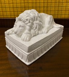 Vintage Fitz & Floyd Lion Trinket Box