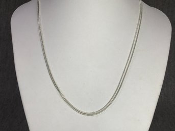 Two Brand New 925 / Sterling Silver Necklaces - 18' Long - Snake Chains - Brand New Never Worn - Nice !
