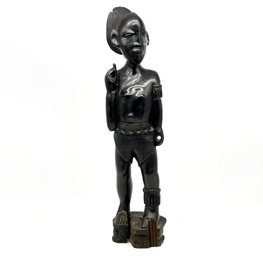 A Vintage African Ebony Wood Carving