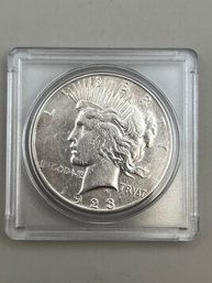 1923-S Silver Peace Dollar In Plastic Case