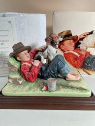 Vintage Norman Rockwell Four Seasons Collection - Spring -'Adventures Between Adventures' Figurine