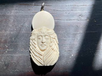 Artisan Pendant Of Carved Bone