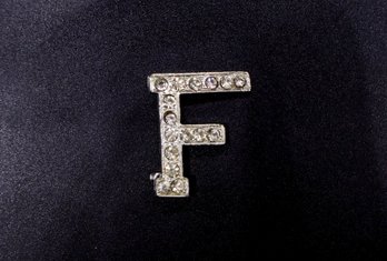 Sparkly F Brooch