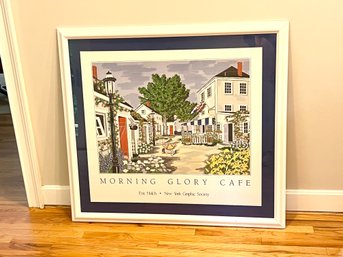 Large 'Morning Glory Cafe' Print