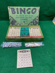 Antique Milton Bradley Company BINGO With Many Extras.
