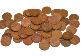 1953, 1953S, 1953D Lincoln Wheat Cents - 58 Coins Total