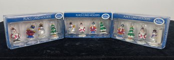 Boston Warehouse Place Card Holders Christmas Edition 3 Box Set