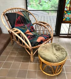 Vintage BOHO Bamboo And Rattan Chair - Chair 2