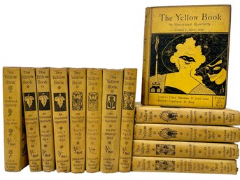 Rare Find ! Full Set Of The Yellow Book: An Illustrated Quarterly (13 Volumes), 1st Edition, 1884-1897