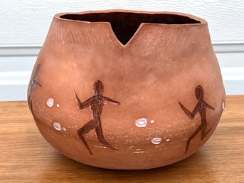 Unique Navajo Terra Cotta Pottery Vase