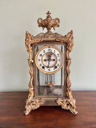 Ansonia 'Marquis' Crystal Regulator Shelf Clock Made In New York