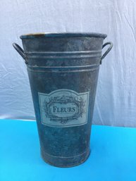 Galvanized Bucket- Fleurs De France #1