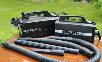 Pair Of Oreck XL Vacuum Cleaners