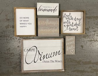 Collection Of Framed Inspirational Phrases