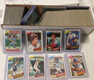 Large Lot Of 1980 Topps Baseball Cards Loaded With Stars And Hall Of Famers