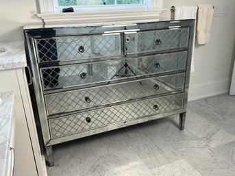 Restoration Hardware 5 Drawer Mirrored Dresser